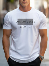 Los Angeles Graphic Printed Slim Fit Casual T-Shirt
