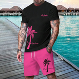 Short Sleeved Dopamine Casual Hawaiian Set