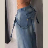 Vintage Washed Mid Waist Loose Pant