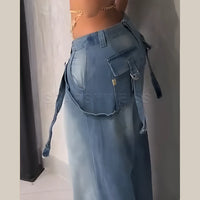 Vintage Washed Mid Waist Loose Pant