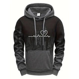 Mens Tracksuit Print Splash-ink Hooded Sweatshirts Streetwear Daily Casual Sports Jogging Mens Clothing Single Piece Tops Pants