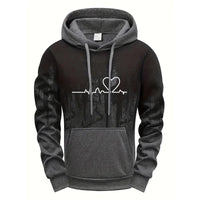 Mens Tracksuit Print Splash-ink Hooded Sweatshirts Streetwear Daily Casual Sports Jogging Mens Clothing Single Piece Tops Pants