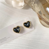 Gold Plated Pearl Heart Stud