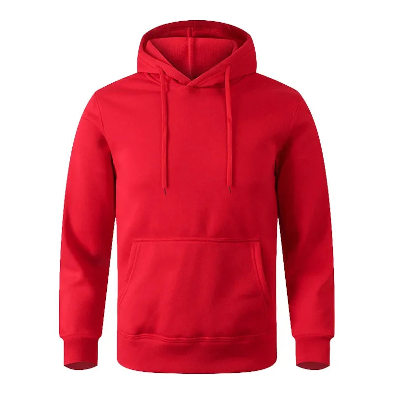 iCool Solid Color Versatile Men Hoodie