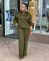 Loose Long Sleeve Women Sporty Hoodies Set