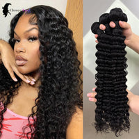 100% Natural Deep Curly Remy Peruvian Hair Bundles