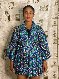 Traditional African Floral Print Rich Bazin Vestidos