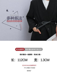 Thin Knotted Belts for Women Belt Lady Waist Band Soft Leather Waist Belt Solid Color Strap Dress Coat  Accessories Luxury
