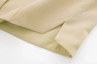 Women V Neck Button Crop Vest Top & Short Set