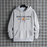 Casual Mens Hoodies Printing Long Sleeves Sweatshirts Outdoors Fitness Sports Jogging Men Clothing Daily Hooded Pullover Tops
