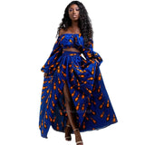 Afro Women 2-piece Set Lady Full Sleeve Shoulder Off