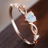 Fashion Love Zircon Ring with  Colorful Style Elegant