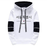 Mens Tracksuit Print Casual Sweatshirts Sportswear Outdoors Sports Jogging Mens Clothing Single Piece Hoodie Pants Korean Style
