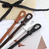 Thin Knotted Belts for Women Belt Lady Waist Band Soft Leather Waist Belt Solid Color Strap Dress Coat  Accessories Luxury