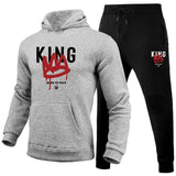 Hot Sales Mens Tracksuit Print Casual Hooded Sweatshirts 2 Pcs Set Outdoors Sports Jogging Mens Clothing Fashion Streetwear 2025