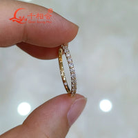 14k 18k real gold  1/2  Eternity