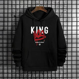 King Printing Mens Tracksuit Clothing Casual Sweatshirts Outdoors Sports Jogging Mens Hoodies Street Sportswear Autumn Winter