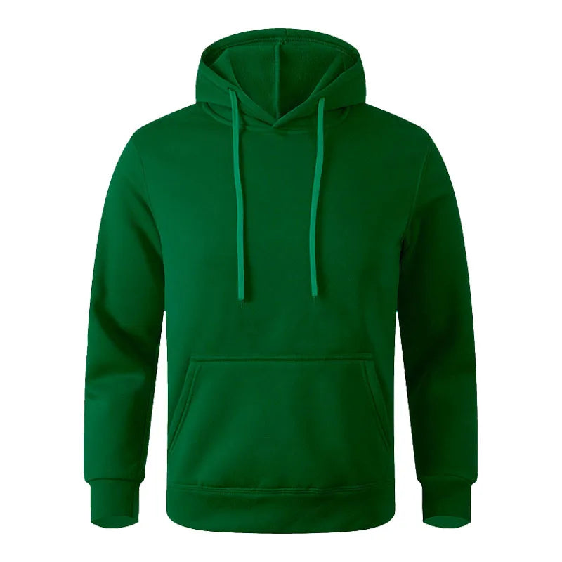 iCool Solid Color Versatile Men Hoodie