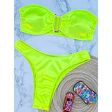 Push Up Monokini Bandeau Bikini Swimsuit