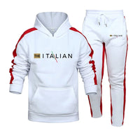 2025 Mens Tracksuit Print Casual Hooded Sweatshirt Sweatpants Set Outdoors Sports Jogging Mens Clothing FitnessStreet Sportswear