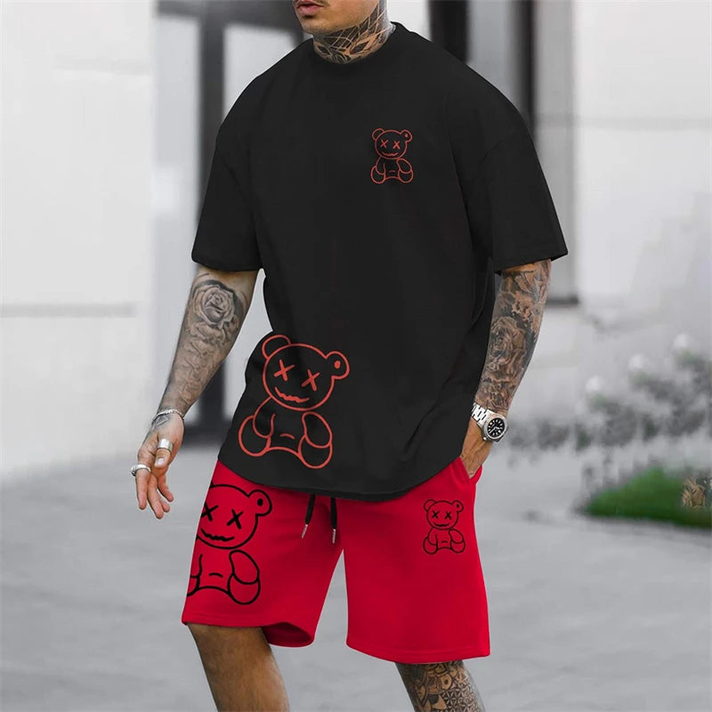 Men's Short sleeved King Printed Set