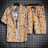 2 Pcs Casual Quick Dry Beach Suit For Men