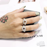 New Design Luxury Shiny Crystal Rings 18 K