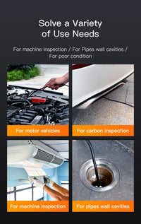 Industrial Endoscope Camera 4.3 "Single Dual Lens HD 1080P Car Inspection Borescope IP67 Waterproof Sewer Camera With LED