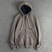 Cardigan Men's Casual Pure Color Zipper Hoodie