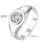 18K Gold Plated Moissanite Ring D Color VVS 1ct S925