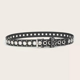Women's Belt Fashionable Rivet Thin Belt Personalized Needle Buckle Belt Street Trend Punk HipHop Style Belt
