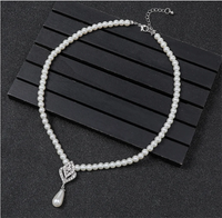 Personality flower Pearl Wedding Necklace Earring