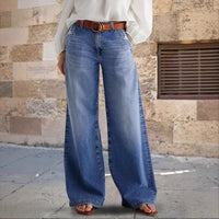 Women Vintage Distressed Wide Leg Streetwear Pants