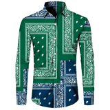 Long Sleeve 3D Printed Retro Ethnic Style Shirt