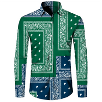 Long Sleeve 3D Printed Retro Ethnic Style Shirt