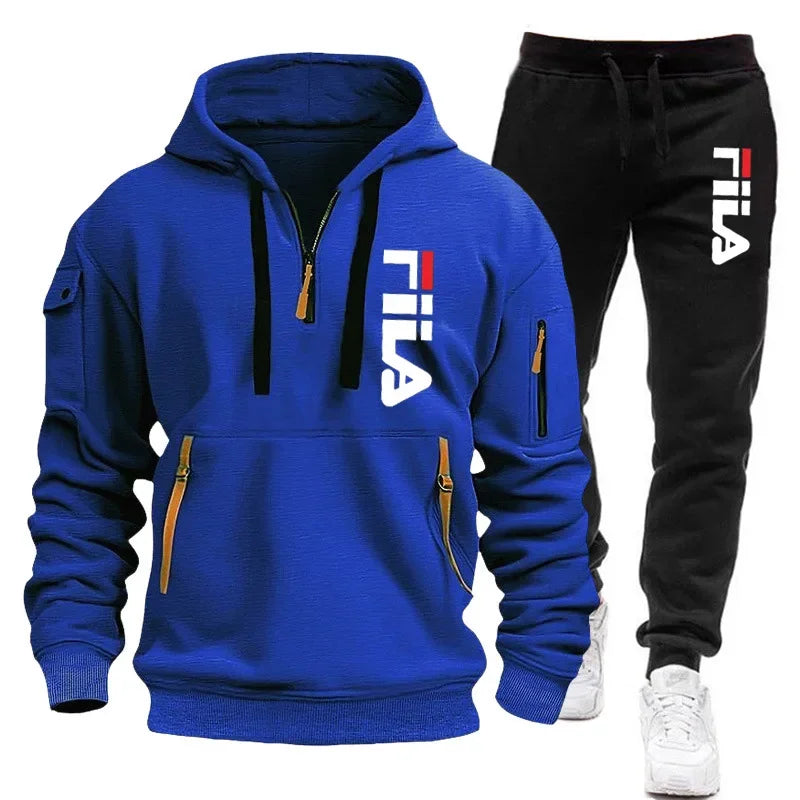 Casual Men's Hooded Sweatshirt and Pants