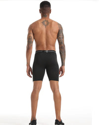 3-piece set of men's boxer shorts M-XXL quick drying black and white sports underwear, sweat absorbing, breathable and fitness