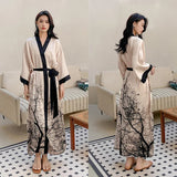Summer Ice Silk Pajamas Bathrobes