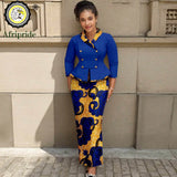 African Clothes for Women Double Breasted Blazer and High Waist Print Skirts 2 Piece Set Outfits Elegant Dashiki Outfits 2526070