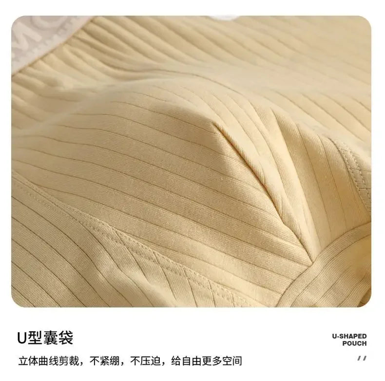 Men's Fashion Striped Boxer Shorts Underwear Sexy Panties Casual Male Boxers Homme U Convex Shorts Lingerie Underpants