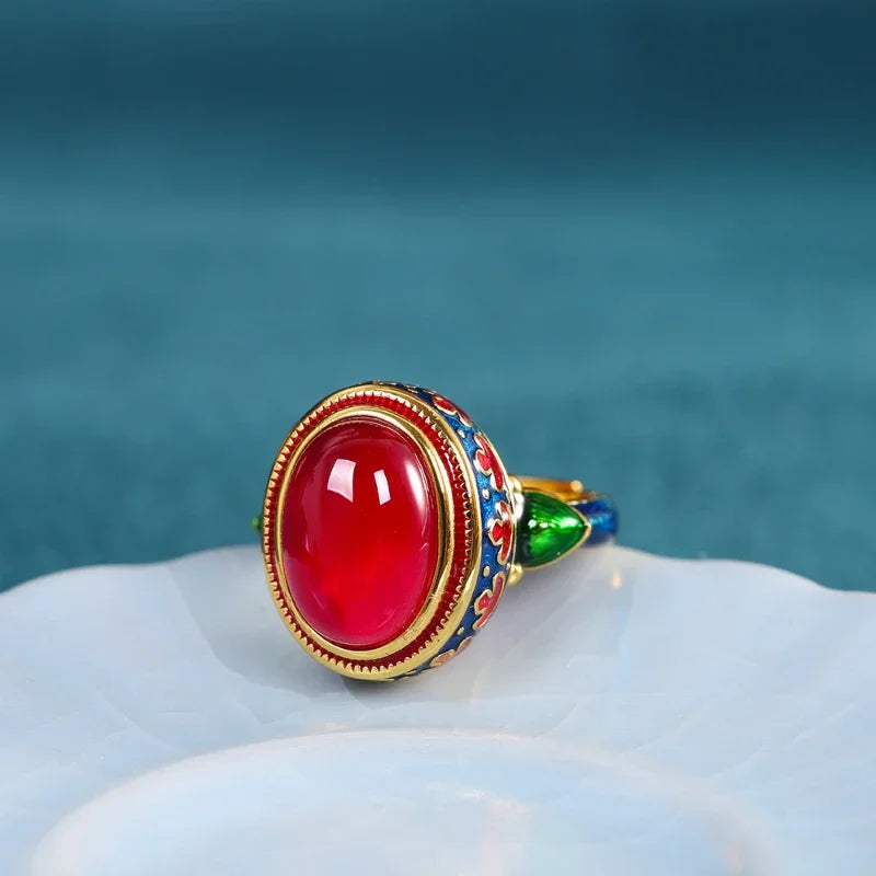 Original ancient gold craftsmanship natural carnelian rings