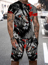 Cool The Lion King Print T-Shirt and Drawstring Set