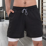 Men Sport Shorts Sportswear Double