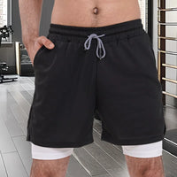 Men Sport Shorts Sportswear Double