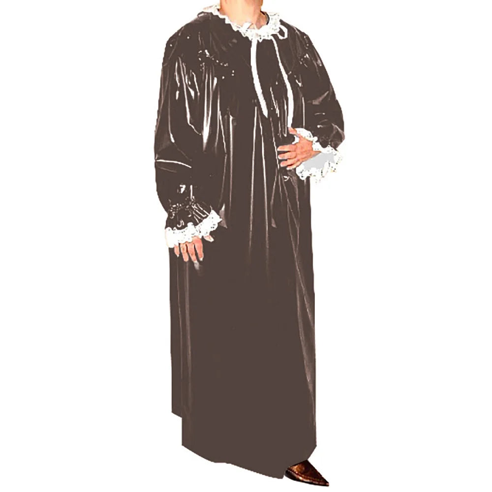 Casual PVC Latex Look Long Maxi Dress