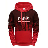 Hot Sales Mens Tracksuit Casual Printed Splash-ink Hooded Sweatshirts Daily Sports Jogging Mens Clothing Single Piece Tops Pants