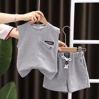 Casual Summer Baby Vest Shorts Sports Set