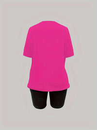 Loose Round Neck Short Sleeved T-Shirt & Shorts Set