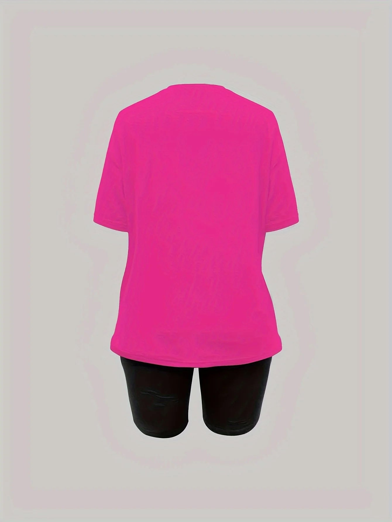 Loose Round Neck Short Sleeved T-Shirt & Shorts Set