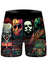 4Pcs Boxer Men's Underwear Soft Sports Breathable Four-season Men's Underwear Trendy Fashion Pop Print Boxer Underwear